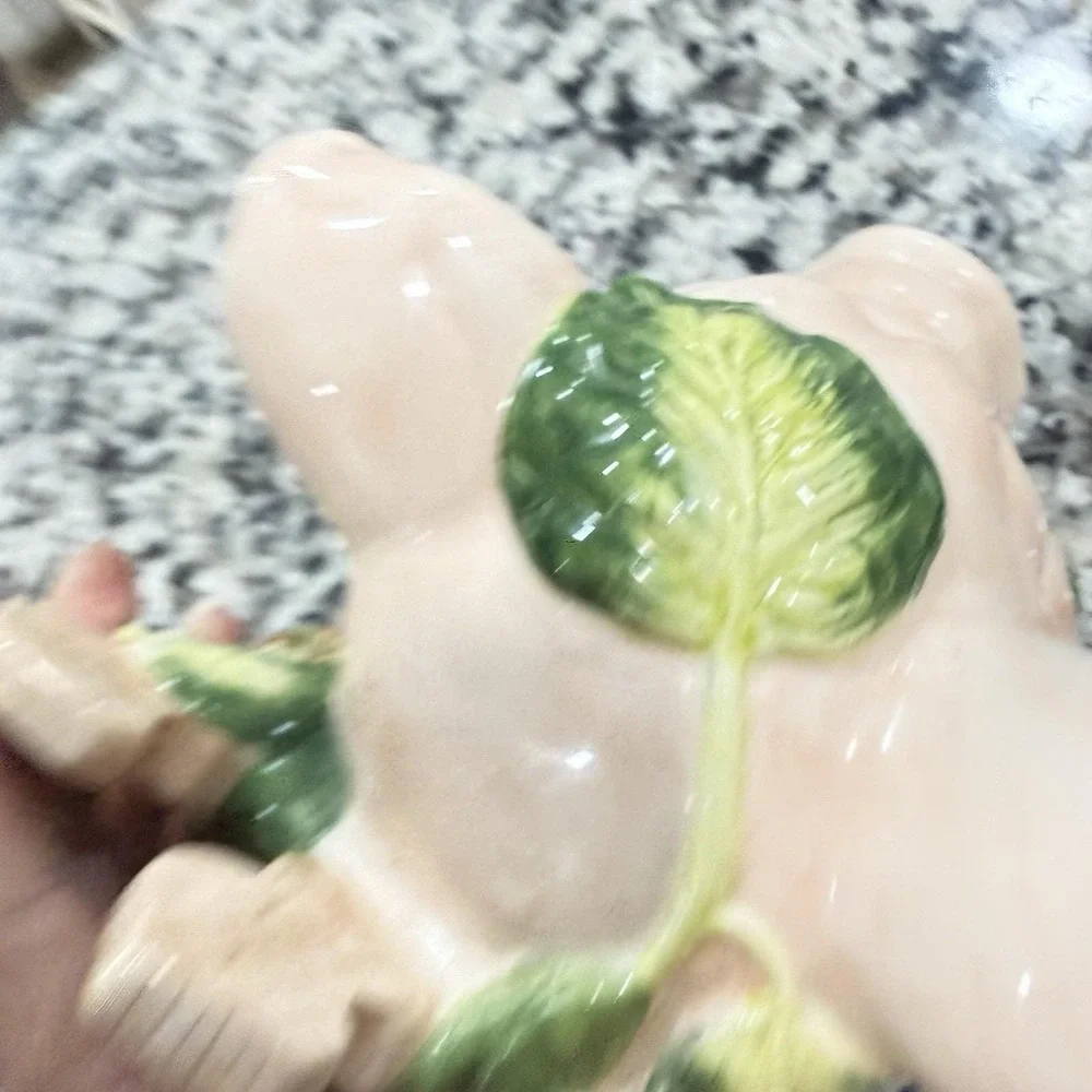 Vintage Fitz and Floyd‎ Essentials Handcrafted Percy the Pig Cookie Jar 9.75